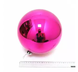 Набір ялинкових кульок "Великий Dark pink" 20см