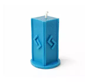 Свічка рунічна Йера блакитна