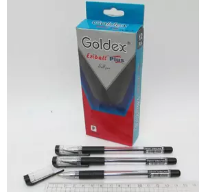 Ручка масляна Goldex Ezi Ball PLUS #893 Індія Black 0,7 мм з грипом