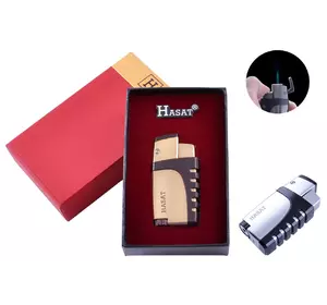 Запальничка в подарунковій коробці HASAT (Гостре полум'я) №4318 Gold