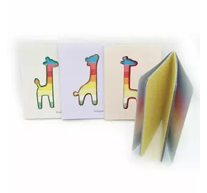 Блокнот "Жираф" 64К 12,6*9,4 см P32 80g, колір.стр., лін., mix4