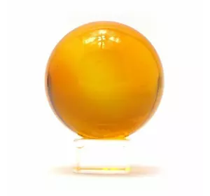 Куля кришталева на підставці помаранчева (6 см)