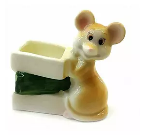 Мишка підставка для зубочисток порцелянова (6х6х3 см)