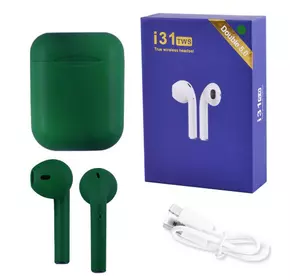 Бездротові навушники i31 5.0 з кейсом, green