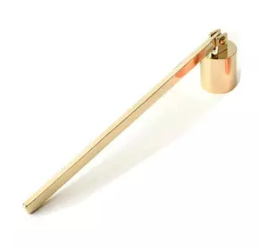 Тушарка для свічок сталева з плоскою ручкою колір Золото 2,2*2,2*19см.