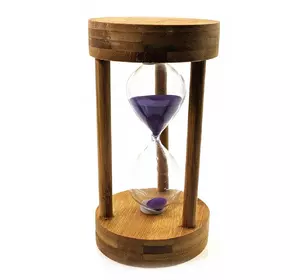 Годинник пісковий 10 хв фіолетовий пісок (17х9х9 см)
