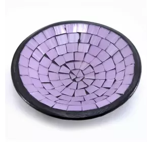 Блюдо теракотове з фіолетовою мозаїкою (11х11х3 см)