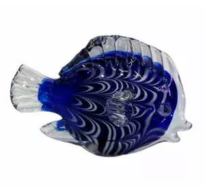 Риба синя кольорове лите скло