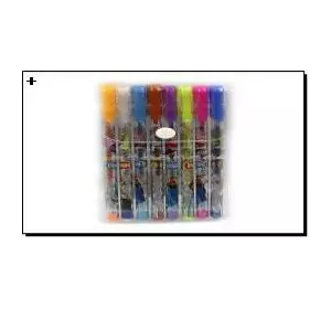 Набір дитячих гелевих ручок гліттер "FR" L, PVC, 8 цв., 1шт/етик.