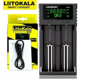 Зарядний пристрій LiitoKala Lii-S2, 2x-18650, 26650, ААА Li-Ion, LiFePO4, NiMH, ОРИгінал