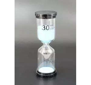 Пісочний годинник "Коло" скло + пластик 30 хвилин Блакитний пісок