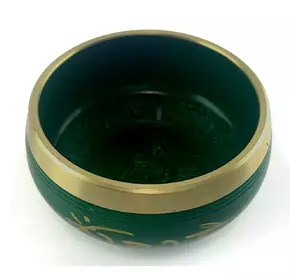 Чаша співоча бронзова "Будда" зелена (11.5х 10.6х 6 см)