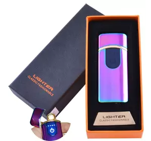 USB запальничка в подарунковій упаковці Lighter (Спіраль розжарювання) №HL-42 Хамелеон