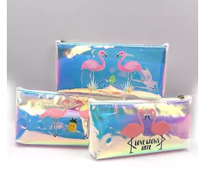 Пенал 1від."Flamingo",PVC, 19*9*2,5 см, mix, 1шт/етикетка