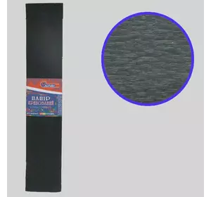 Креп-папір 100%, чорний 50*200см, 20г/м2