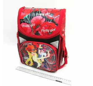 Рюкзак коробка "Pretty girl" 13,5" 34*26*14,5 см, 3 відд., ортоп., светоотраж.