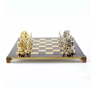 S11RED шахи "Manopoulos", "Греко-римські",латунь, у дерев'яному футлярі, червоні, 44х44см, 7,4 кг