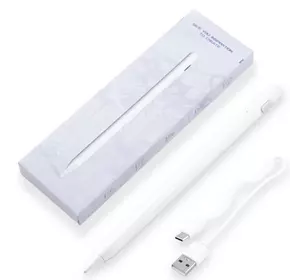 Стилус з LED індикатором Сapacitive Pen JD10 для iPad, метал, white