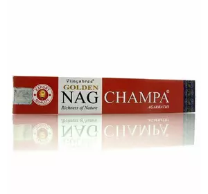 Golden Nag Champa (Vijashree) (12 шт/уп) (15 гр.) пилкові пахощі