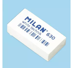 Ластик прямокутний білий. "White technik" "TM MILAN" 3,9*1,9*0,9 см, інд. уп.