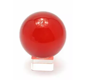 Кришталева куля на підставці червоний (6 см)