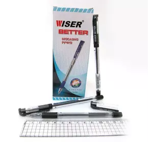 Ручка масляна Wiser "Better" 0,7 мм з грипом чорна