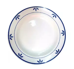 Тарелка Будянский фаянс (d-240 мм) "Бело голубая" (24 шт/ящ)