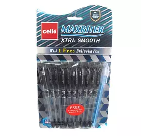 Ручка масляна "CL" Maxriter (чорна) NEW + 1 ручк. (Синій виблискуючи.)