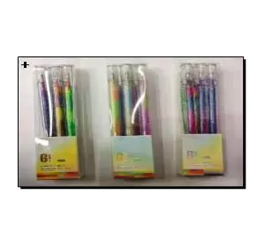 Ручки гель. многоцветн. "Радуга" PVC 6шт/этик