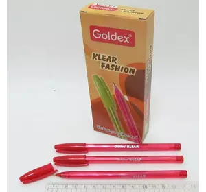 Ручка масляна Goldex Klear Fashion #734 Індія Red 1,0 мм