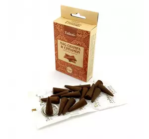 Nag Champa & Cinnamon Incense Cones (Наг Чампа та Кориця) (Tulasi) Конуси