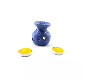 Аромалампа керамическая ,подарочный набор фиолетовая (12,5х8х7,5 см)