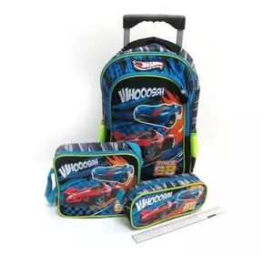 Валіза-рюкзак дитяча на 2 колесах 43*27*15см+сумка+пенал "Racing"