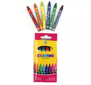 Крейда воскова Crayons, набір 6 кол. з етикеткою