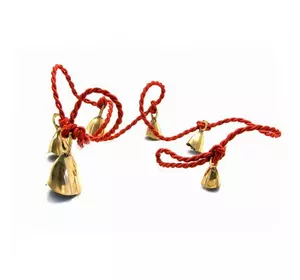 Дзвіночки бронзові на мотузці (6 шт)(120 см)