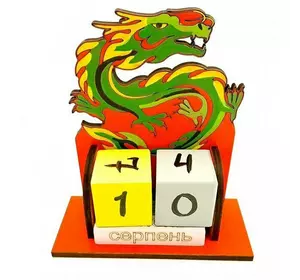 Вічний календар "Китайський зелений дракон" ( 165х145х60 мм)