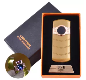 Електроімпульсна запальничка в подарунковій коробці LIGHTER (USB) №HL-123 Gold
