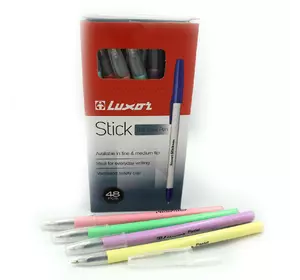 Ручка кулькова "Luxor" "Pastel Stick " пастель. син. 0, 7 мм