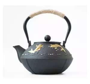 Чайник чавунний Тецубін із ситом "Золоті рибки" 1100 мл. 19*16*21см. 1560