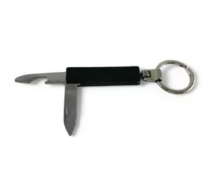 Ніж-брелок з складаним ножем чорний (2 в 1) (9,5х3х1см)