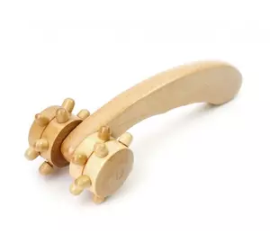 Масажер дерев'яний "2 колеса на ручці"