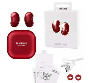 Бездротові навушники Samsung Galaxy Buds Live з кейсом, red