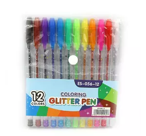 Набір гелевих ручок "Glitter pen" 12шт., PVC
