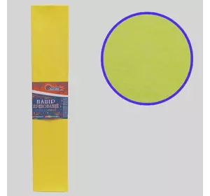 Креп-папір 55%, жовтий 50*200см, 20г/м2